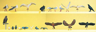  Preiser  HO Pigeons, Seagulls, Crows & Birds of Prey (33) PRZ10169