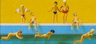  Preiser  HO Children Swimming, Standing & Sitting at Pool (8) PRZ10307