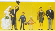  Preiser  HO Bride & Groom w/Children & Couple PRZ10339