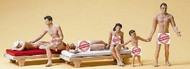  Preiser  HO Nude Bathers w/2 Lounges (6) PRZ10439