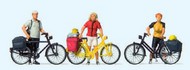  Preiser  HO Cyclists Standing w/Bicycles (3) PRZ10643