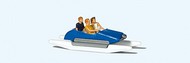  Preiser  HO Family (3) in Blue Paddleboat PRZ10682