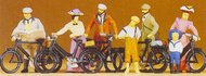 1900 Era Cyclists w/Bicycles Standing (7) #PRZ12129