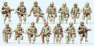 Preiser  HO Unpainted Modern US Army Soldiers Sitting (14) (Kit) PRZ16564