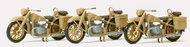  Preiser  HO Unpainted German Reich BMW R12 Motorcycles (3) 1939-45 (Kit) PRZ16572