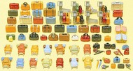 Preiser  HO Unpainted Luggage (90) (Kit) PRZ17005