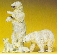  Preiser  HO Polar Bears & Cubs (4) PRZ20384