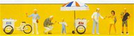  Preiser  HO Ice-Cream Venders & People (6) PRZ24661