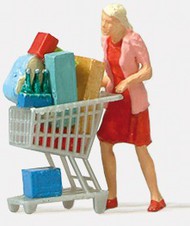  Preiser  HO Woman w/Shopping Cart PRZ28081