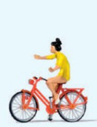 Woman Riding Bicycle w/no Hands #PRZ28181