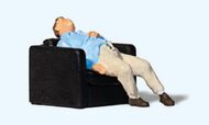 Man Taking Nap in Chair #PRZ28260