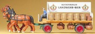  Preiser  HO Horse Drawn Beer Wagon w/Rider PRZ30462