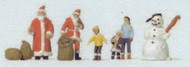  Preiser  N Santa (2), Children (3) & Snowman PRZ79226