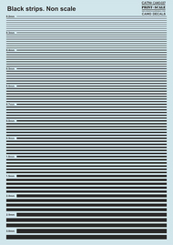  Print Scale Decals  1/144 Black stripes PSL037