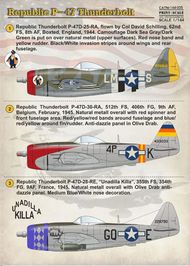 Print Scale Decals  1/144 Republic P-47 Thunderbolt PSL14405