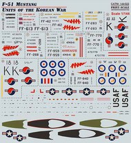  Print Scale Decals  1/144 North-American F-51 Mustang. Units of the Korean War 1 PSL14422