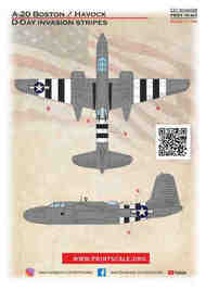 Douglas A-20 Havoc/Boston. D-Day Invasion Stripes #PSL14428