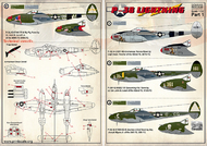  Print Scale Decals  1/32 Lockheed P-38H/P-38J Lightning part 1 PSL32012