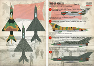  Print Scale Decals  1/32 Mikoyan MiG-19, MiG-21 Vietnam war PSL32014