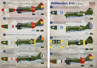  Print Scale Decals  1/32 Polikarpov I-16 part 2 PSL32016