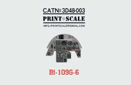  Print Scale Decals  1/48 Instrument panel for the Messerschmitt Bf.109G-6 PSL3D48-003