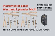  Print Scale Decals  1/72 Westland Lysander Mk.III Instrumental panel PSL3D72-001