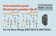 Westland Lysander Mk.III Instrumental panel #PSL3D72-01