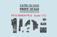 Instrumental panel Petlyakov Pe-2 #PSL3D72-02