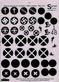  Print Scale Decals  1/48 Civil war in Spain: Nationalists PSL48002