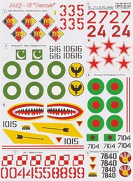  Print Scale Decals  1/48 Mikoyan MiG-19 Farmer (4) Red 335 Luftwaffe M PSL48012