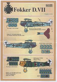  Print Scale Decals  1/48 Fokker D.VII Pt 1 (12) Jasta 65 with gro PSL48025