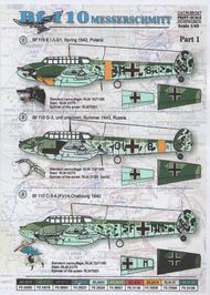  Print Scale Decals  1/48 Messerschmitt Bf.110 Part.1 (5) 110C 5F+MM Ch PSL48027