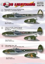  Print Scale Decals  1/48 Lockheed P-38 Lightning Part 2. 1. P-38j 42-6 PSL48037