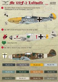  Print Scale Decals  1/48 Messerschmitt Bf.109F-2 Part 1 PSL48048
