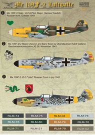  Print Scale Decals  1/48 Messerschmitt Bf.109F-2 Part 2 PSL48049