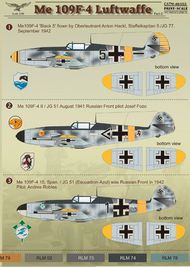  Print Scale Decals  1/48 Messerchmitt Bf.109F-4 Part 2: PSL48053
