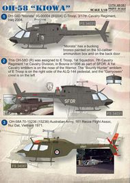  Print Scale Decals  1/48 OH-58 'Kiowa': 1. OH-58D 'Monsta' 95-00004 (5 PSL48061