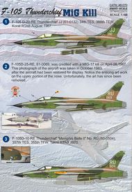  Print Scale Decals  1/48 Republic F-105 Thunderchief: 1. F-105D-20-RE PSL48070