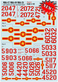  Print Scale Decals  1/48 MiG Air force of the Vietnam war Part-2 PSL48089