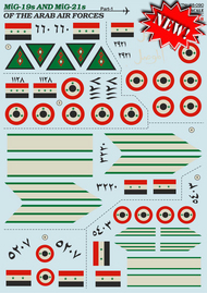  Print Scale Decals  1/48 Arab Air Forces MiG-19 MiG-21 PSL48090