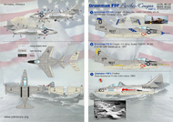  Print Scale Decals  1/48 Grumman F9F Panther/Cougar part-2 PSL48109
