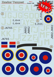  Print Scale Decals  1/48 Hawker Tempest Mk.V Part-1 PSL48125