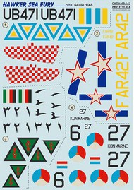  Print Scale Decals  1/48 Hawker Sea Fury Part 21 PSL48142