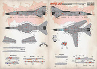  Print Scale Decals  1/48 Mikoyan MiG-23 Technical stencils PSL48152