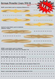  Print Scale Decals  1/48 Logos of German propellers of World War I Part 1 PSL48166