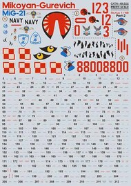  Print Scale Decals  1/48 Mikoyan MiG-21 Polish Air Force Part 2 PSL48202