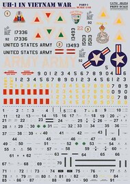  Print Scale Decals  1/48 Bell UH-1 in Vietnam War Part-1 PSL48204