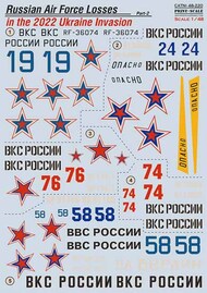  Print Scale Decals  1/48 Russian Air Forces Losses in the 2022 Ukraine Invasion PSL48220