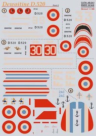  Print Scale Decals  1/48 Dewoitine D.520 PSL48241