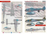  Print Scale Decals  1/48 Lockheed P-38 Lightning hark Mouth Part 4 PSL48265